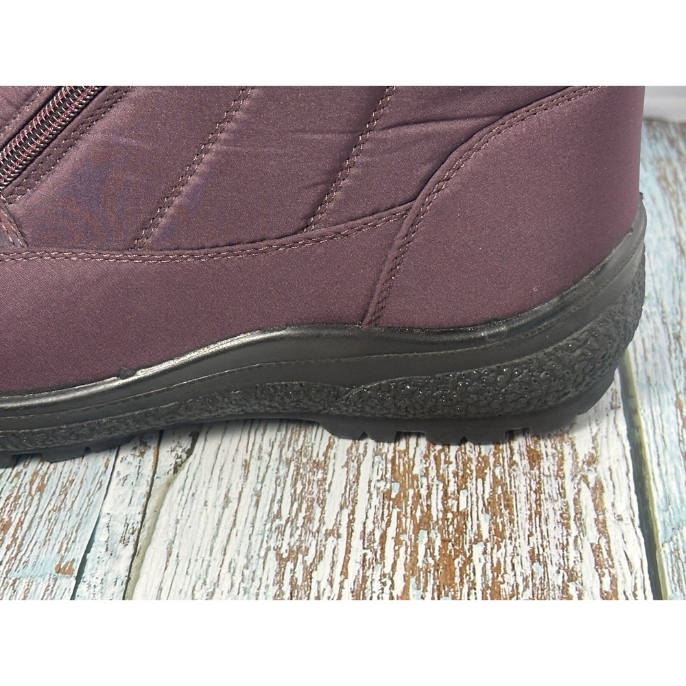 Flexus Italian Comfort Women's Burgundy Snow Boots Size 38 (7.5-8) - Picture 10 of 16